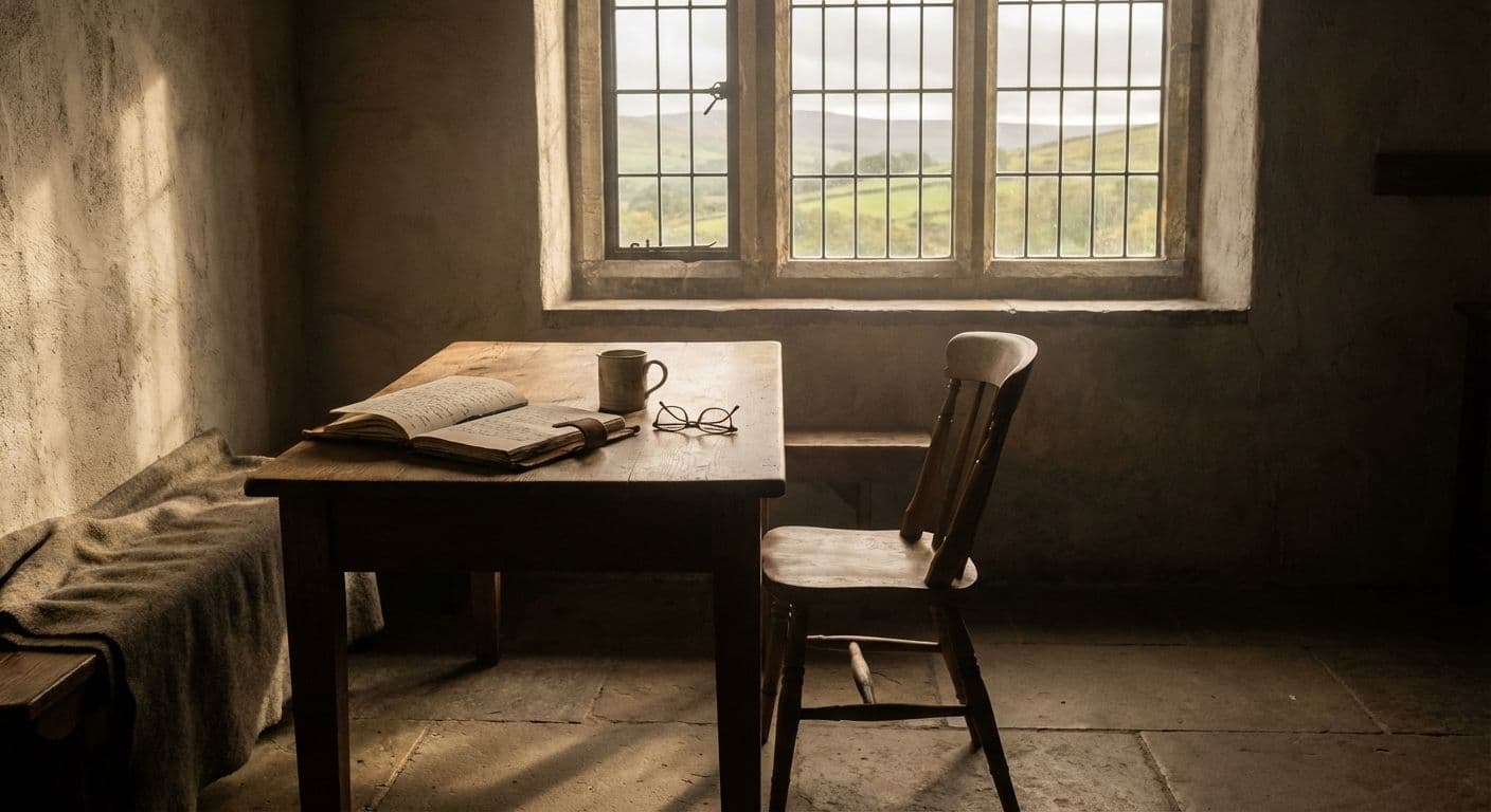 Thomas Merton in monastic habit at the Abbey of Gethsemani